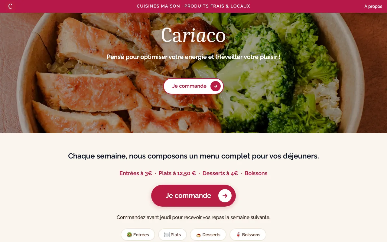 Page d’accueil de cariaco.fr